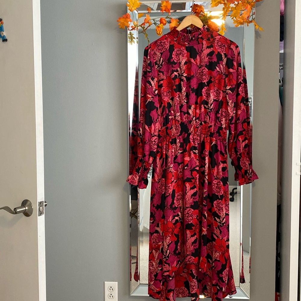 Nanette asymmetrical,long sleeve dress. Size 14. New no tags